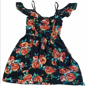 Roses Black Dress